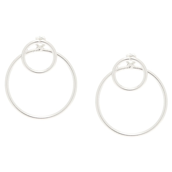 NEW Sterling Silver Front & Back Circle Earrings - Picture 4 of 5
